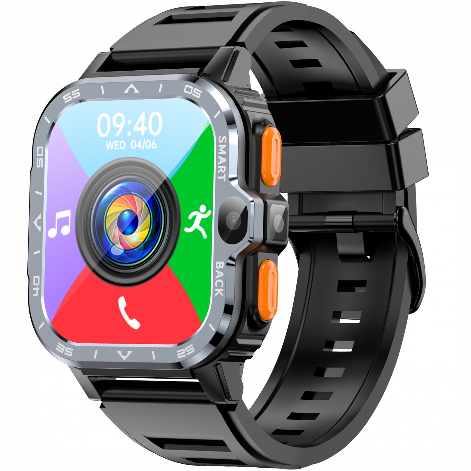 Ceas Smartwatch Barbati TechONE® AndroTick, Negru