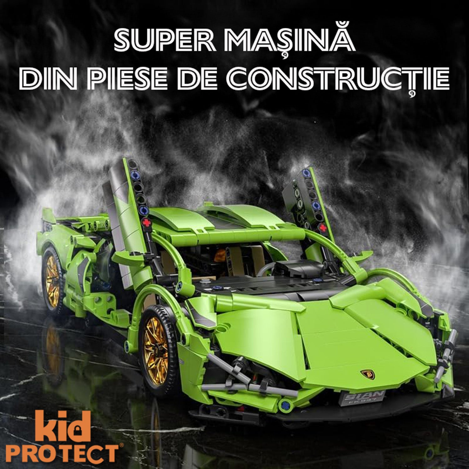Set de Constructie cu Piese Tip Lego Kidprotect Lamborghini Huracan