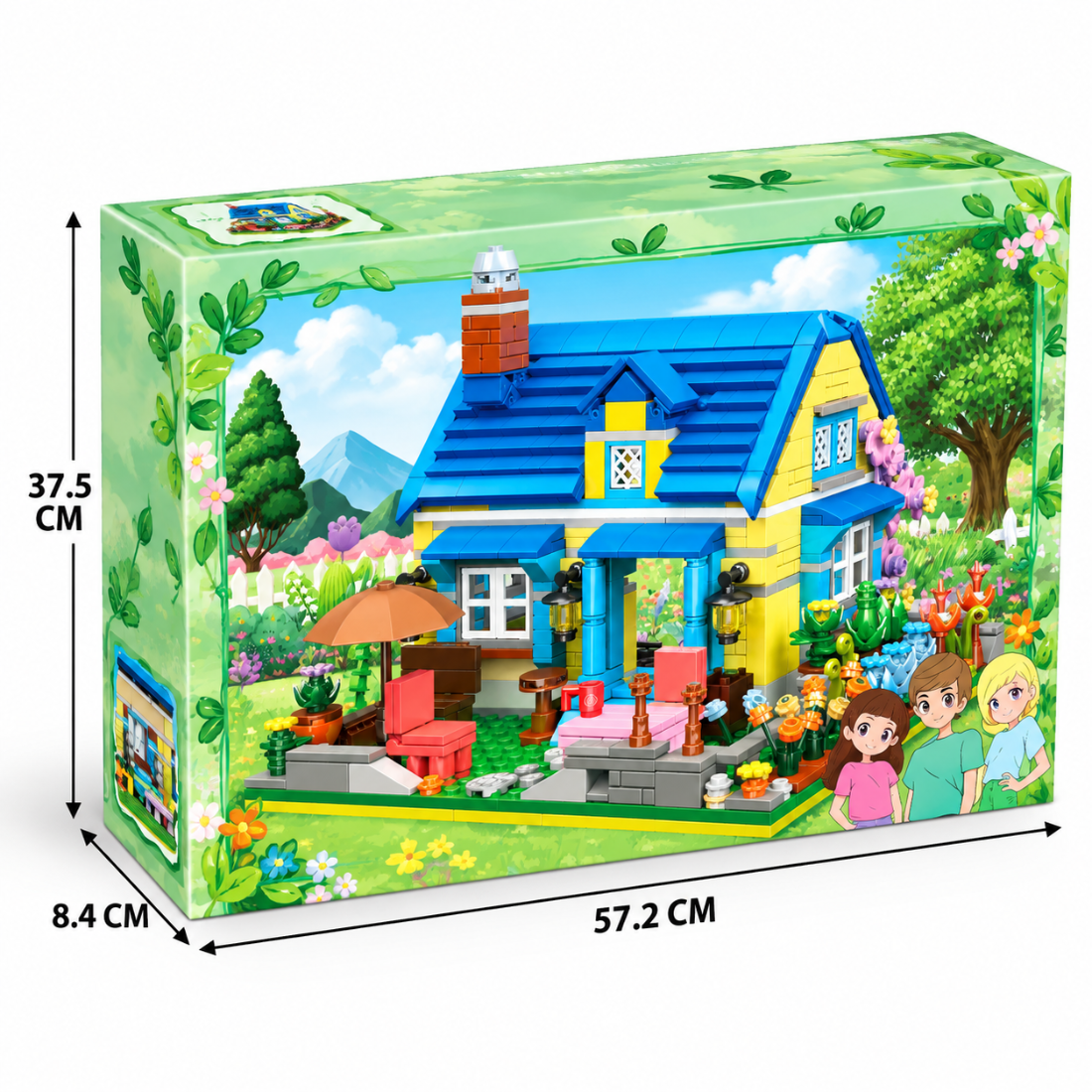 Set de Constructie cu Piese Tip Blocuri Constructie 792 Piese MiniBric The Blue Garden House 2901