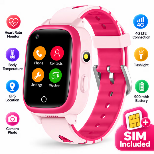 Ceas Smartwatch Copii Cu Localizare GPS Si Telefon Techone T5S Vital Guard, Roz