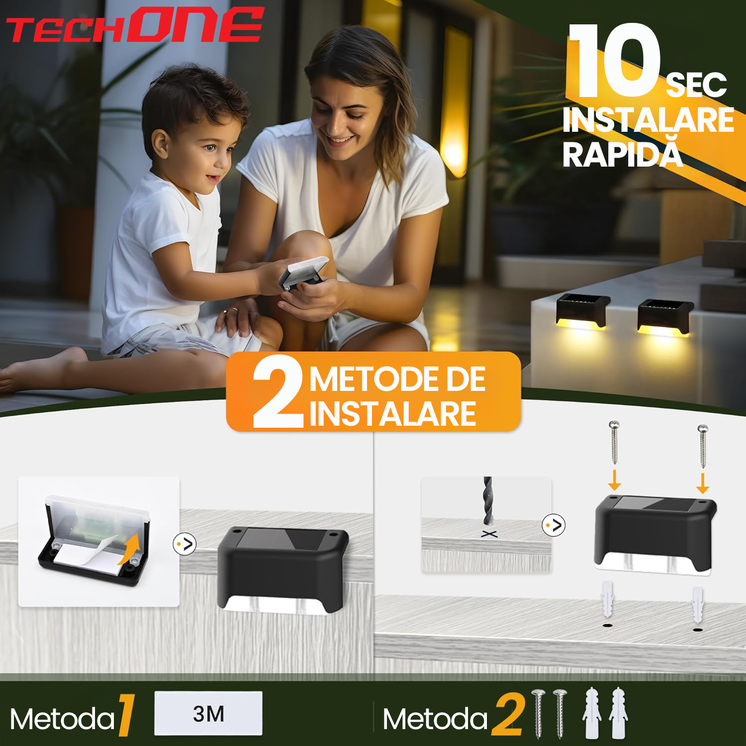 Set 16 Lampi Solare Techone LumaStep MiniSet