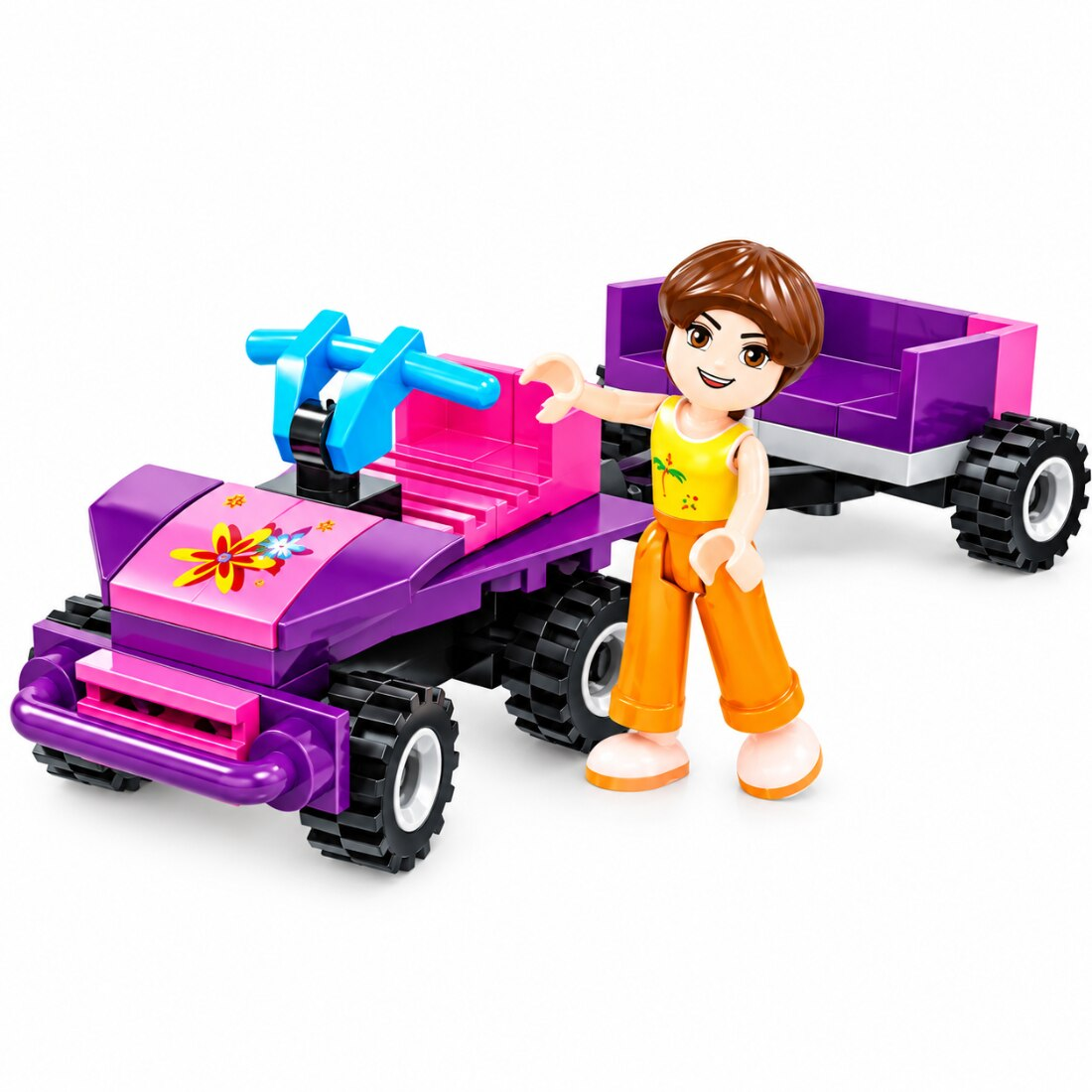 Set de Constructie cu Piese Tip Blocuri Constructie 191 Piese MiniBric Beach Sunshine, 4552