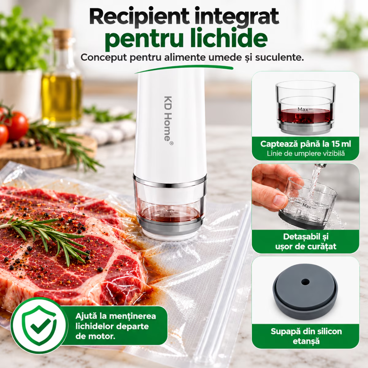 Aparat de Vidat si Sigilat Alimente Portabil KD Home VacuumGoPro