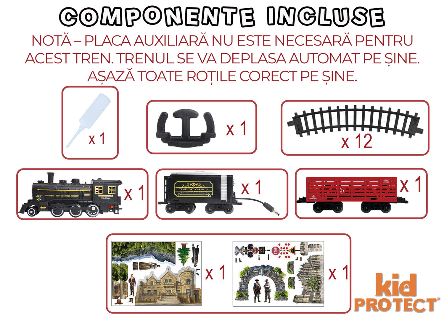 Circuit Trenulet de Jucarie Electric Retro Copii KidProtect Polar Express