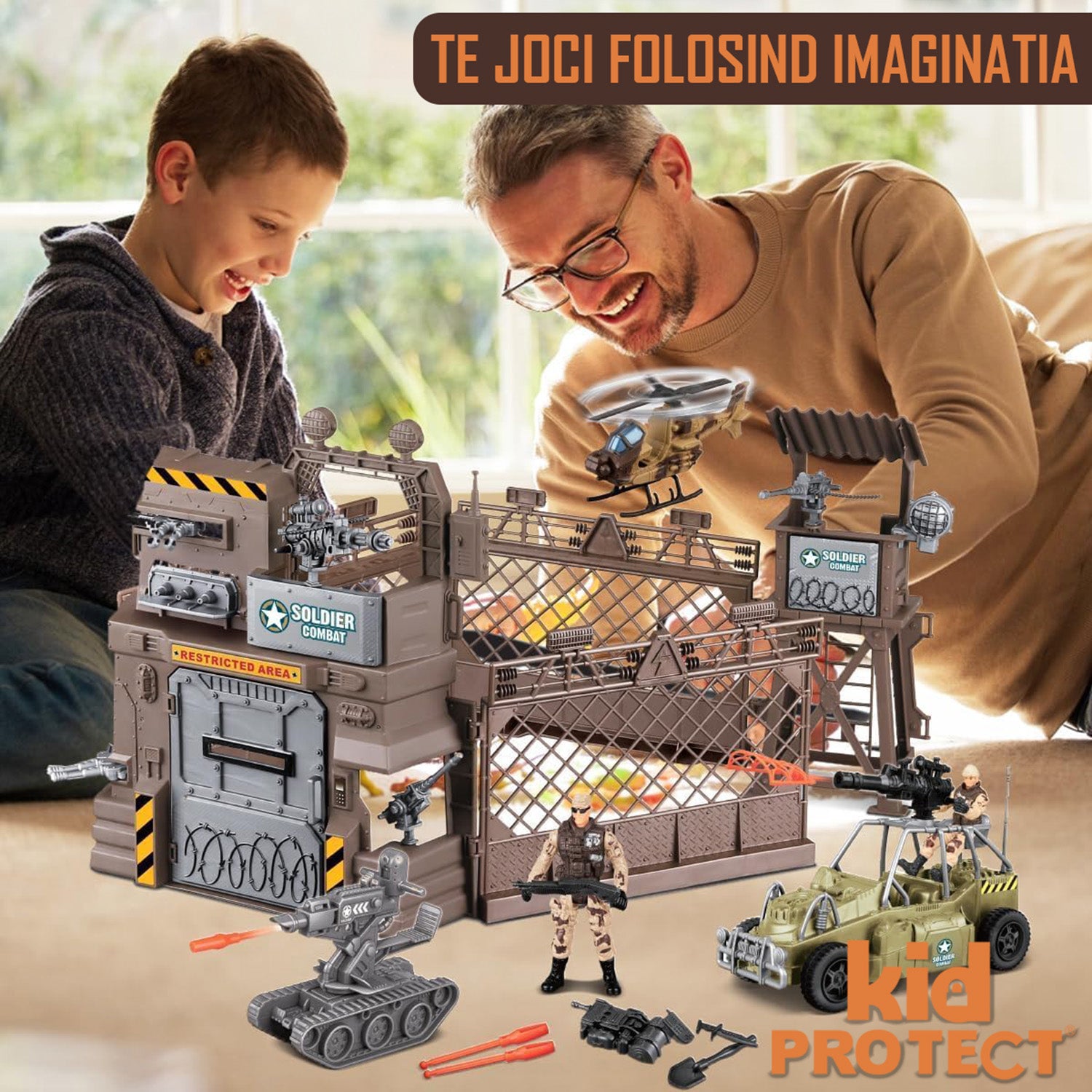 Set Militar de Jucarie Pentru Copii KidProtect Battle Fortress Command