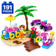 Set de Constructie cu Piese Tip Blocuri Constructie 191 Piese MiniBric Beach Sunshine, 4552