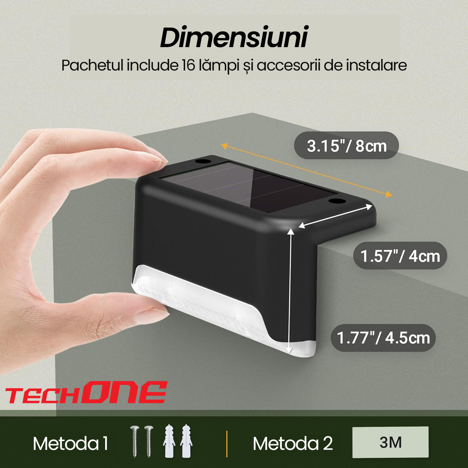 Set 16 Lampi Solare Techone LumaStep MiniSet