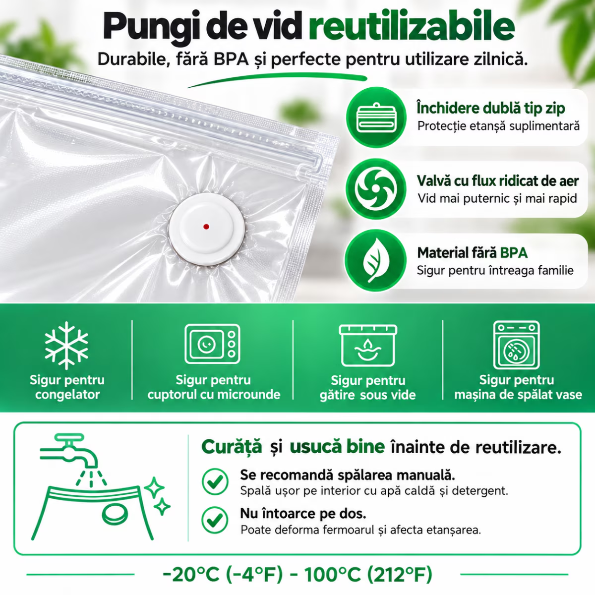 Aparat de Vidat si Sigilat Alimente Portabil KD Home VacuumGoPro