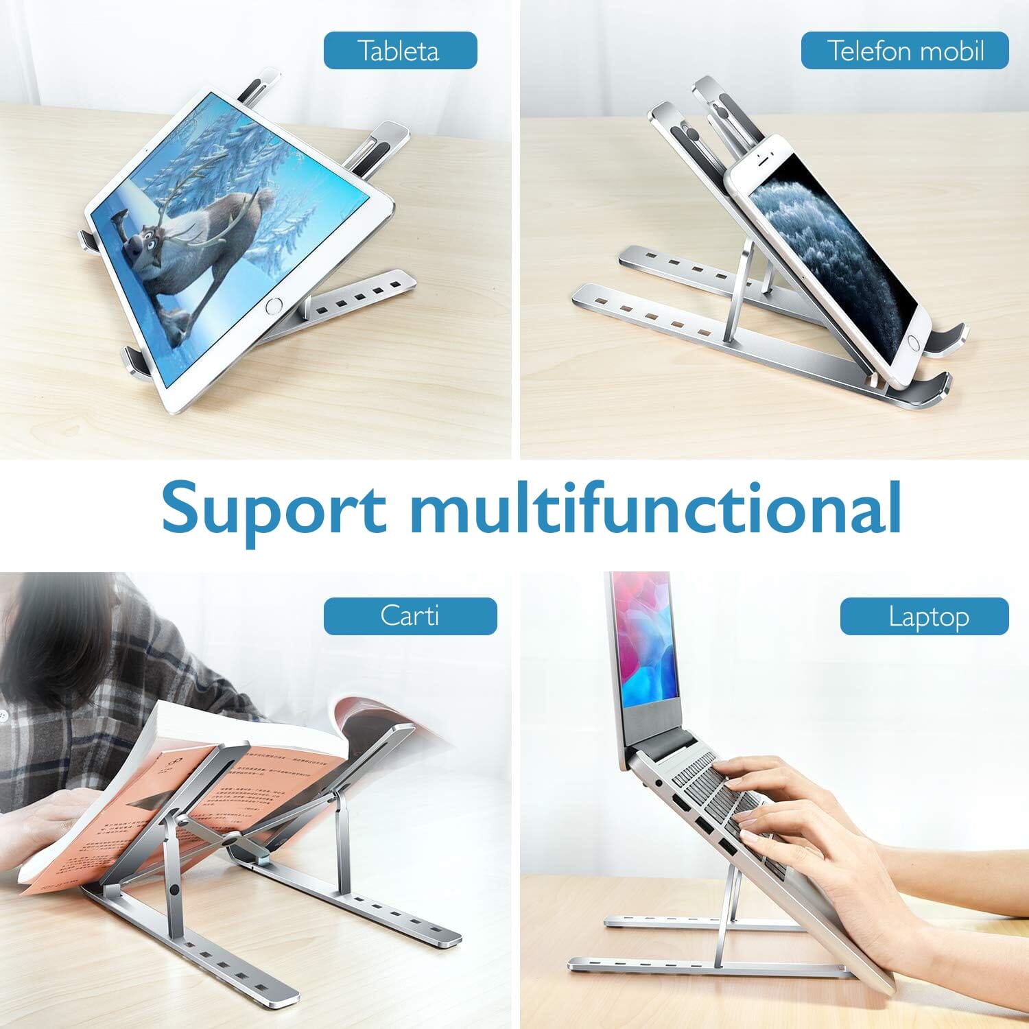 Stand Laptop si Tableta Premium Portabil TechONE Workie Go