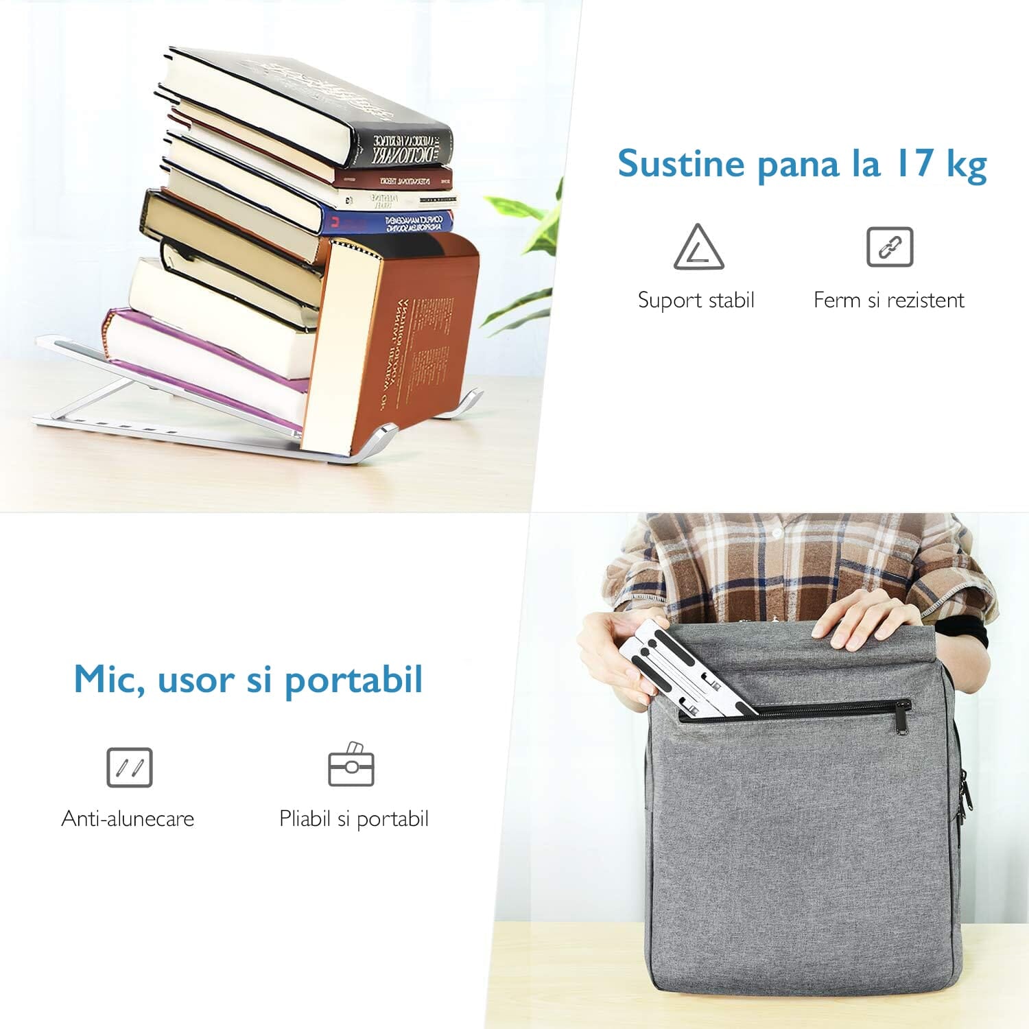 Stand Laptop si Tableta Premium Portabil TechONE Workie Go