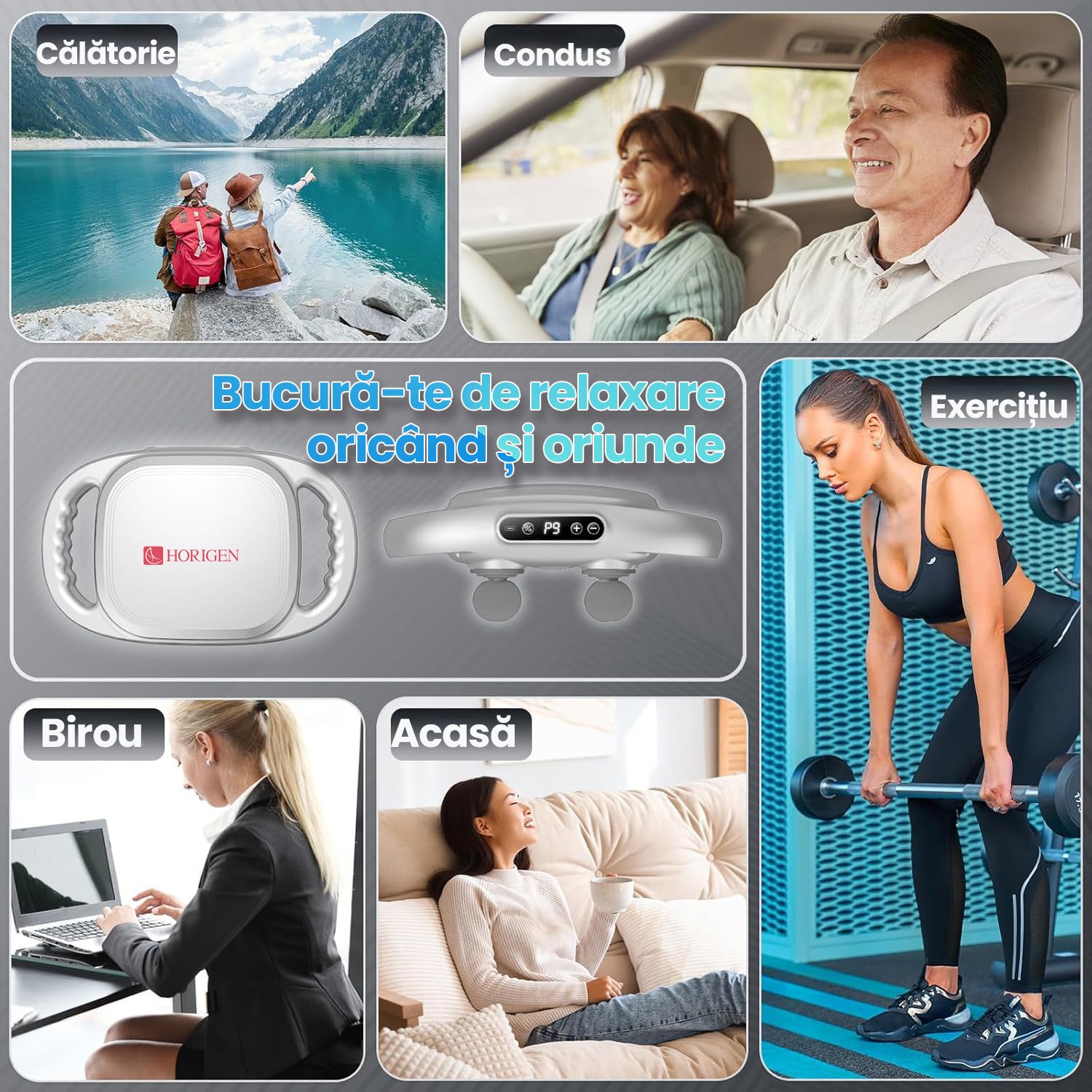 Aparat Pentru Masaj Profesional Cu 6 Capete Horigen MuscleWave Six