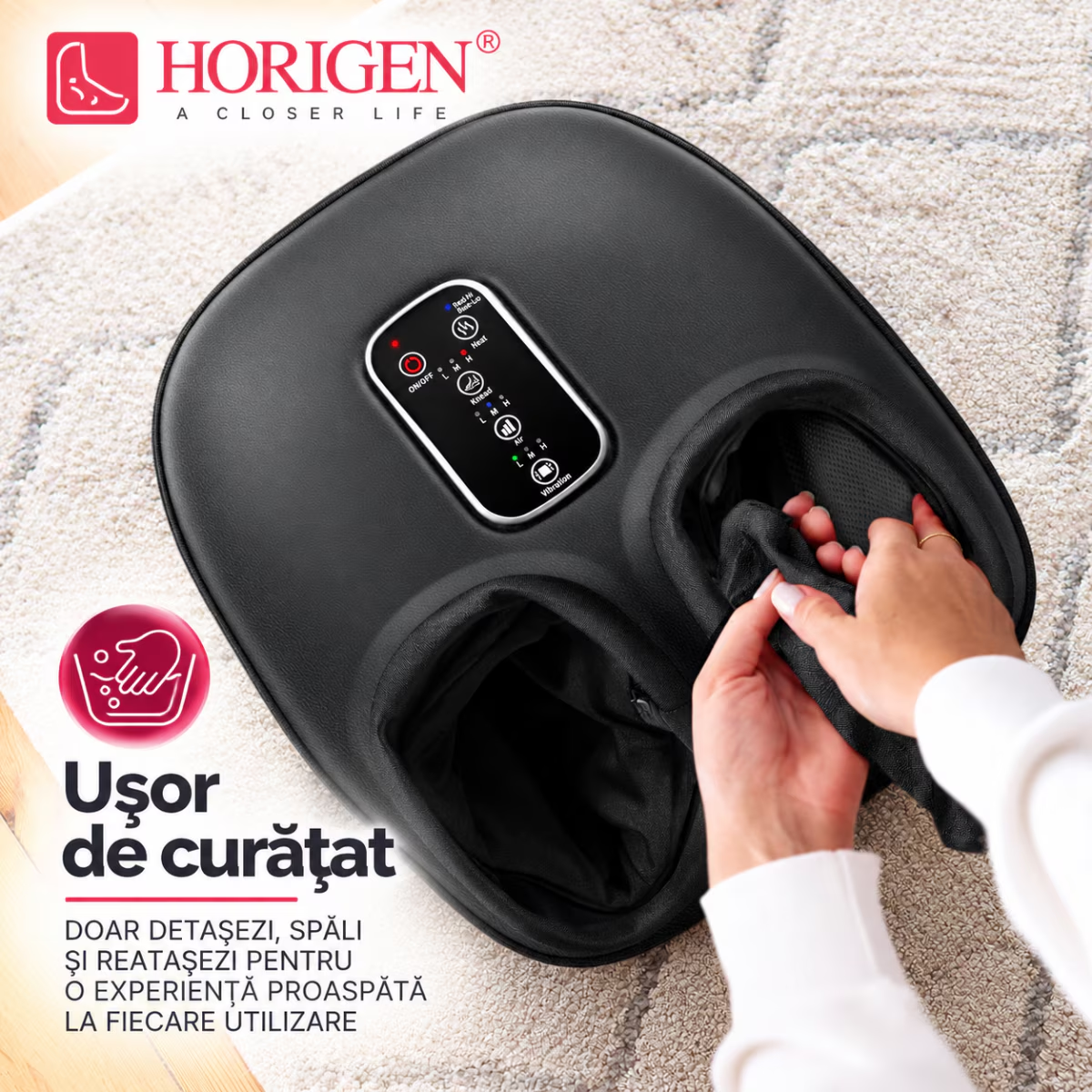 Aparat de Masaj Picioare 3 in 1 Horigen Relaxio Feet Pro