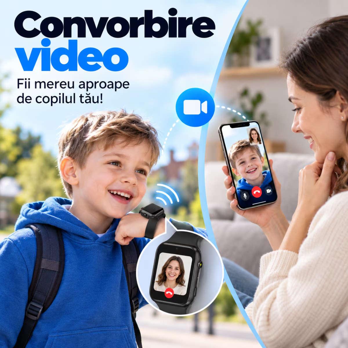 Ceas Smartwatch Copii Cu Localizare W-Fi/LBS Si Telefon Techone X02 Junior, Roz