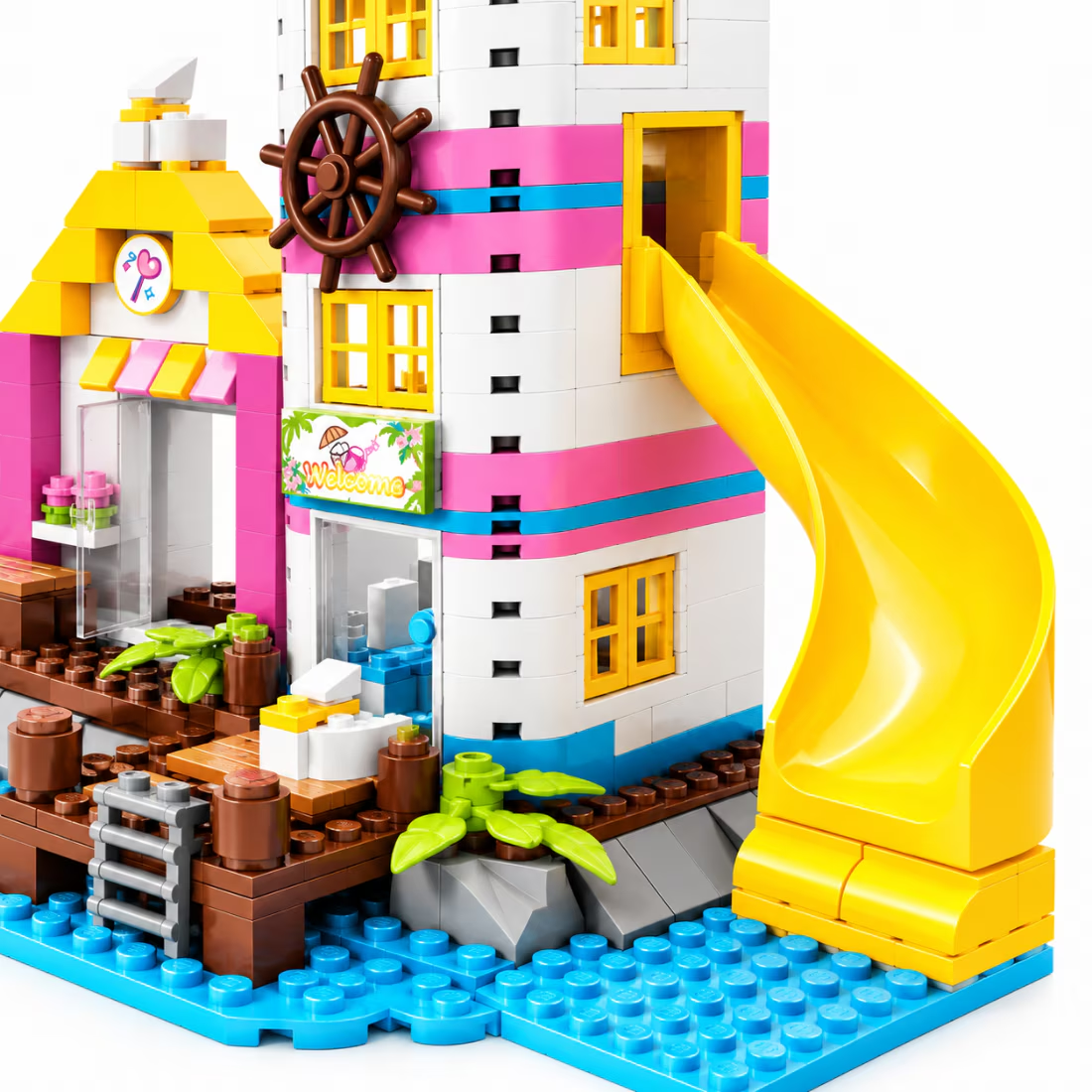 Set de Constructie cu Piese Tip Blocuri Constructie 412 Piese MiniBric Lighthouse, 4556