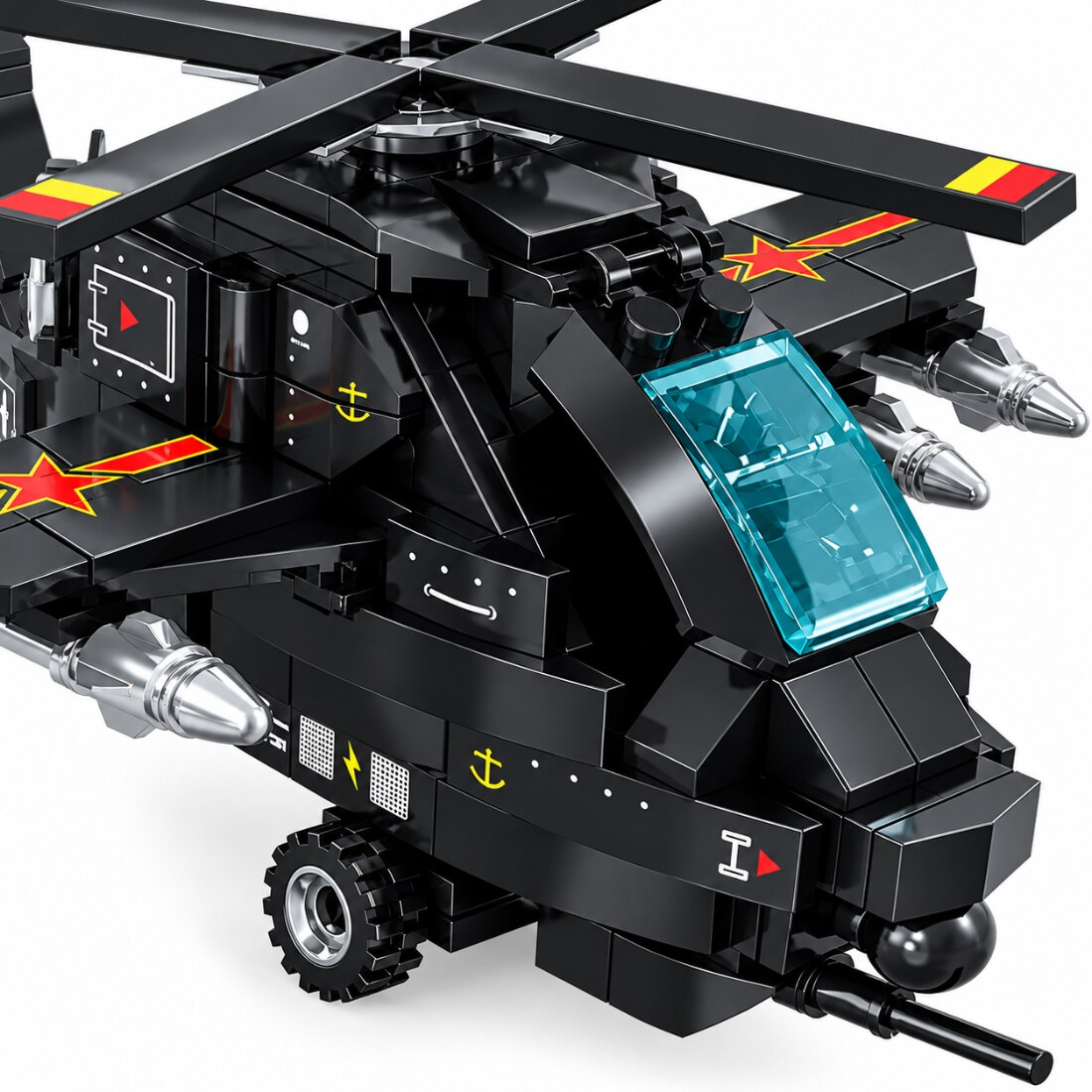 Set de Constructie cu Piese Tip Blocuri Constructie 260 Piese MiniBric Colectia Aerial Military, 7920