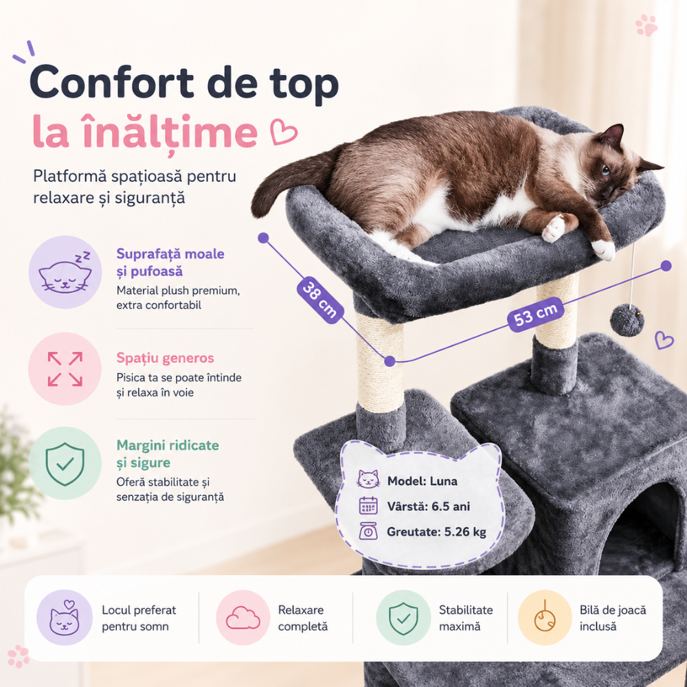 Ansamblu Joaca Pentru Pisici KD Home ClawCloud Loft