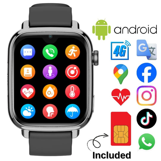 Ceas Smartwatch GPS Copii Cu Localizare Si Telefon Techone® TrackMe KT34 Pro, Negru