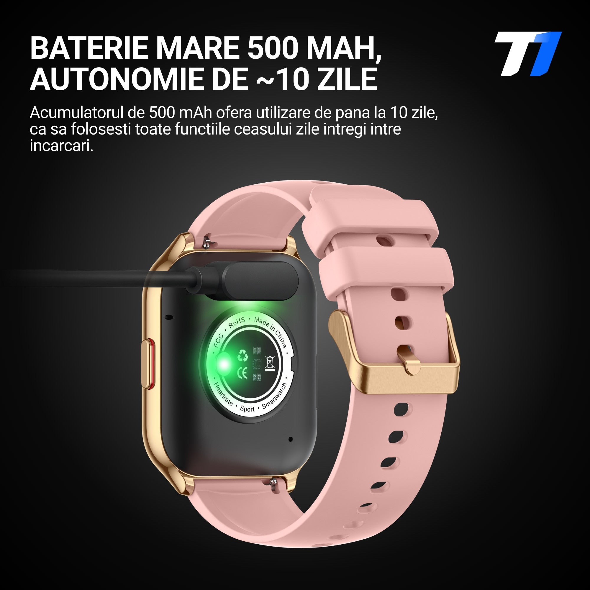 Ceas Smartwatch TechONE Wand Pro, Gold