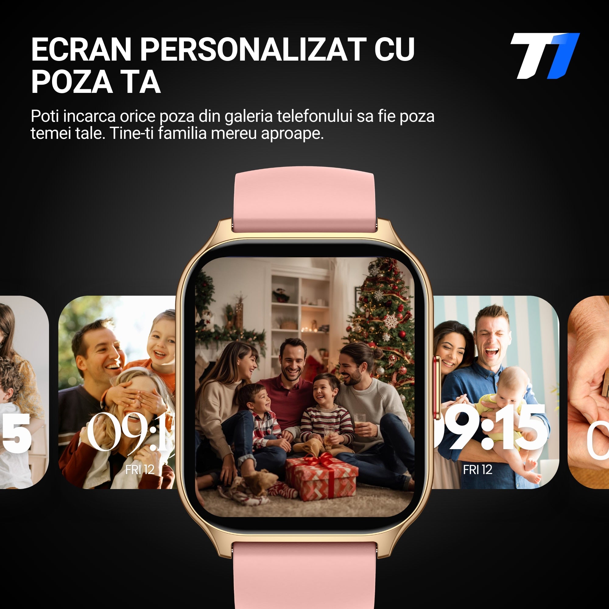 Ceas Smartwatch TechONE Wand Pro, Gold