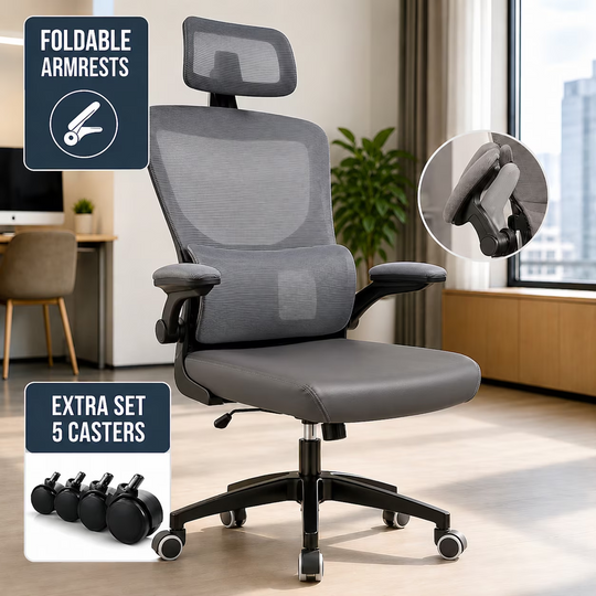 Scaun De Birou Directorial Ergonomic KD Home Ergonex Pro, Gri
