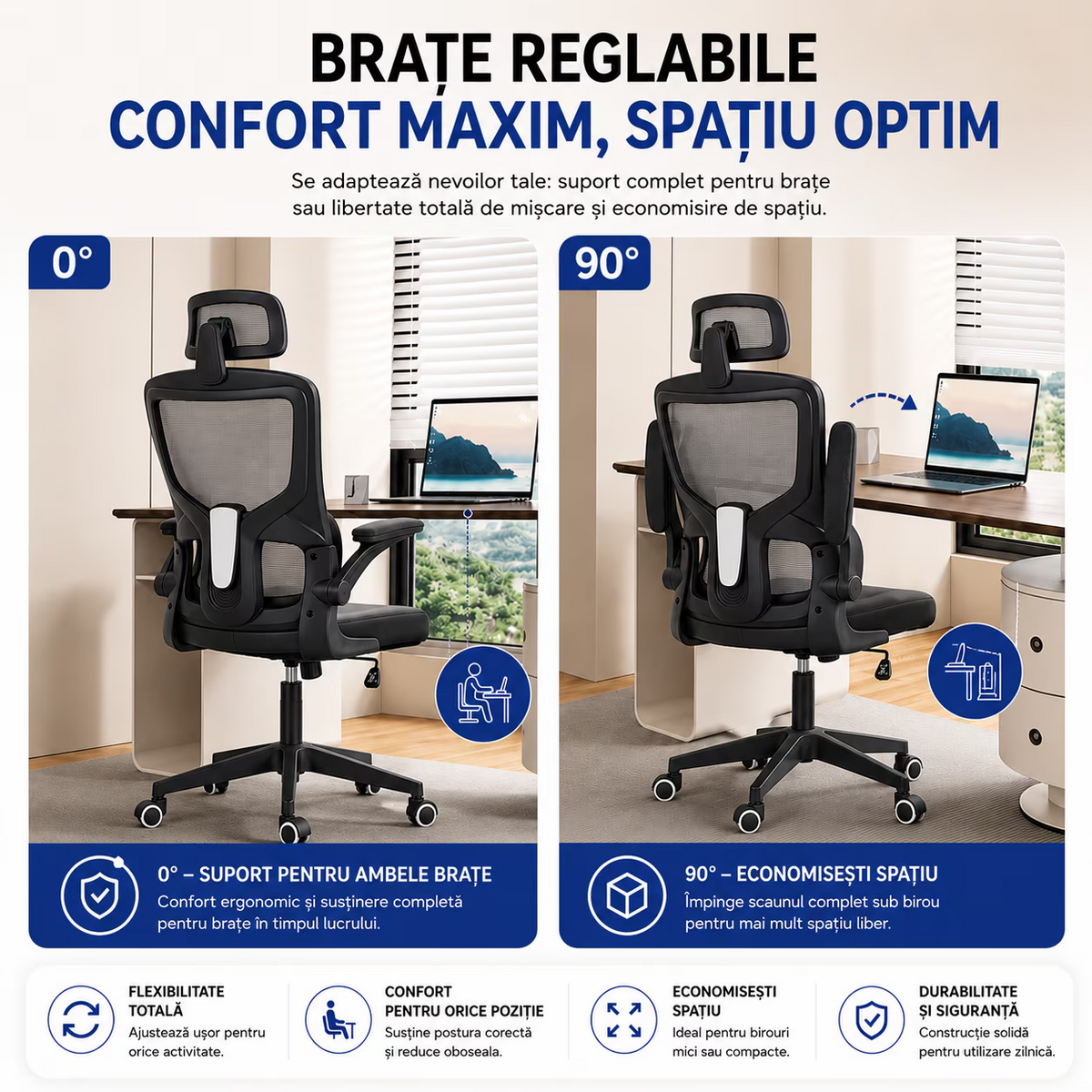 Scaun De Birou Directorial Ergonomic KD Home Ergonex Pro, Gri