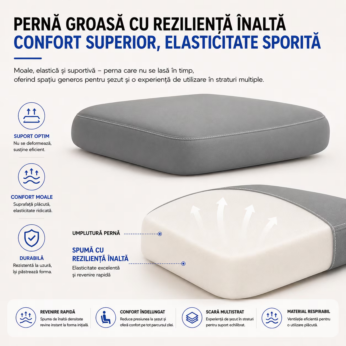 Scaun De Birou Directorial Ergonomic KD Home Ergonex Pro, Gri