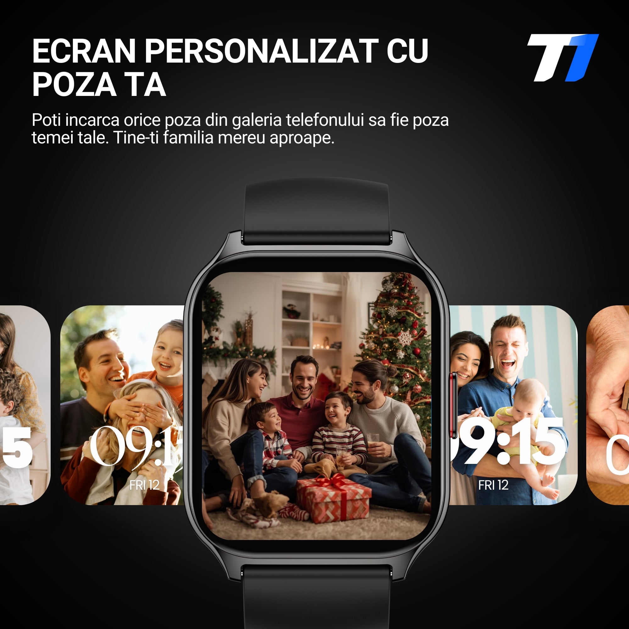 Ceas Smartwatch TechONE Wand Pro, Negru