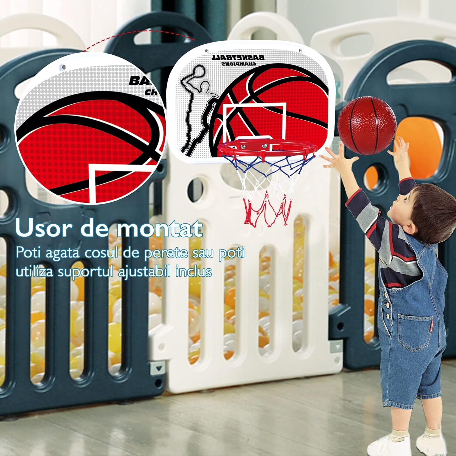 Set Cos De Baschet Copii Cu Picior KidProtect