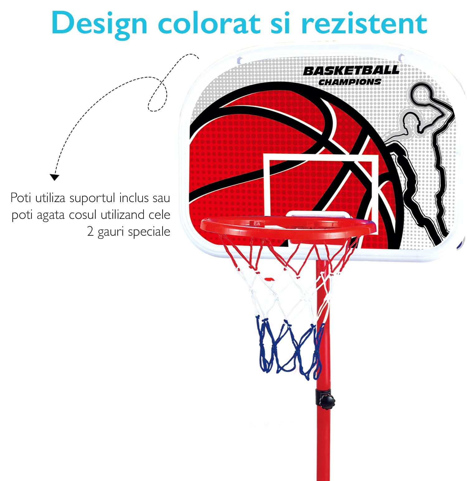 Set Cos De Baschet Copii Cu Picior KidProtect