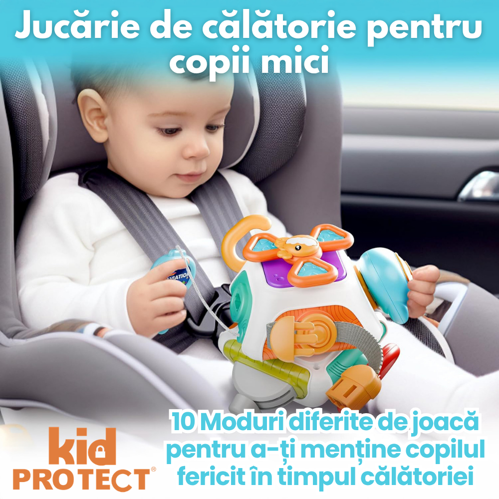 Jucarie Interactiva Bebelusi Montessori KidProtect SmartPlay Cube