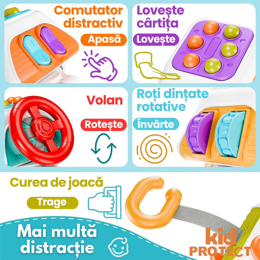 Jucarie Interactiva Bebelusi Montessori KidProtect SmartPlay Cube