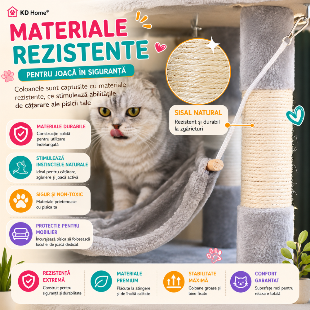 Loc de Joaca Pentru Pisici KD Home Happy Caty
