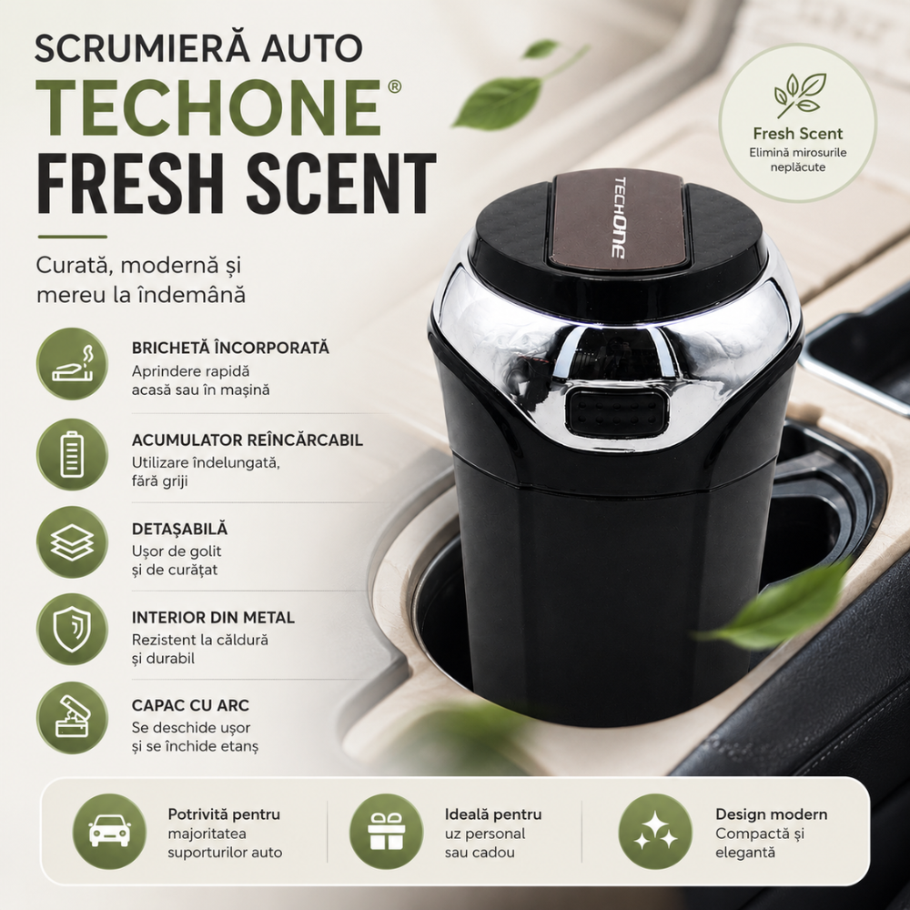 Scrumiera auto Techone Fresh Scent