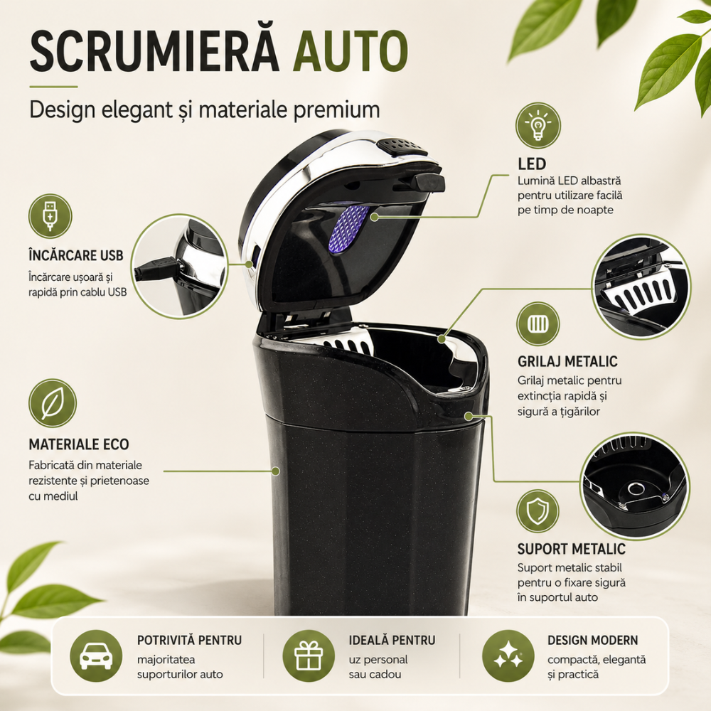 Scrumiera auto Techone Fresh Scent