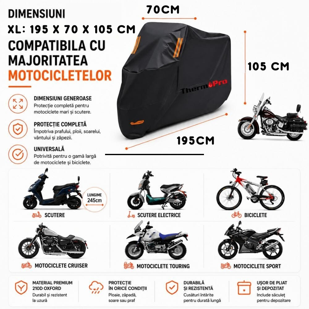 Prelata Motocicleta ThermoPRO RideShield Pro XL