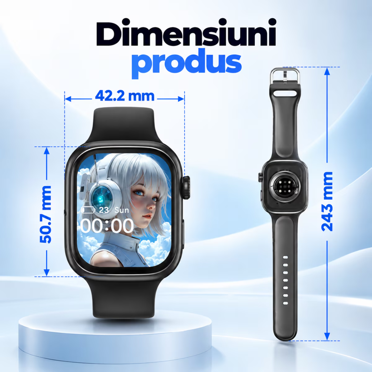 Ceas Smartwatch Copii Cu Localizare GPS Si Telefon Techone T72 Pro Teen Guard, Argintiu