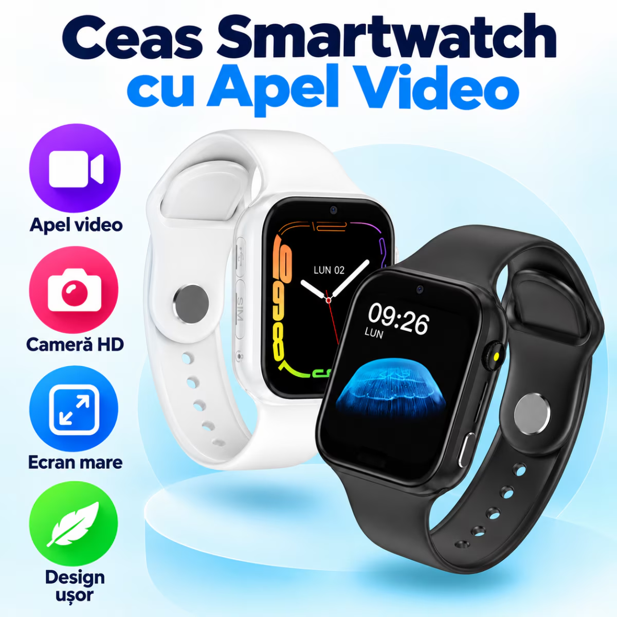 Ceas Smartwatch Copii Cu Localizare W-Fi/LBS Si Telefon Techone X02 Junior, Roz