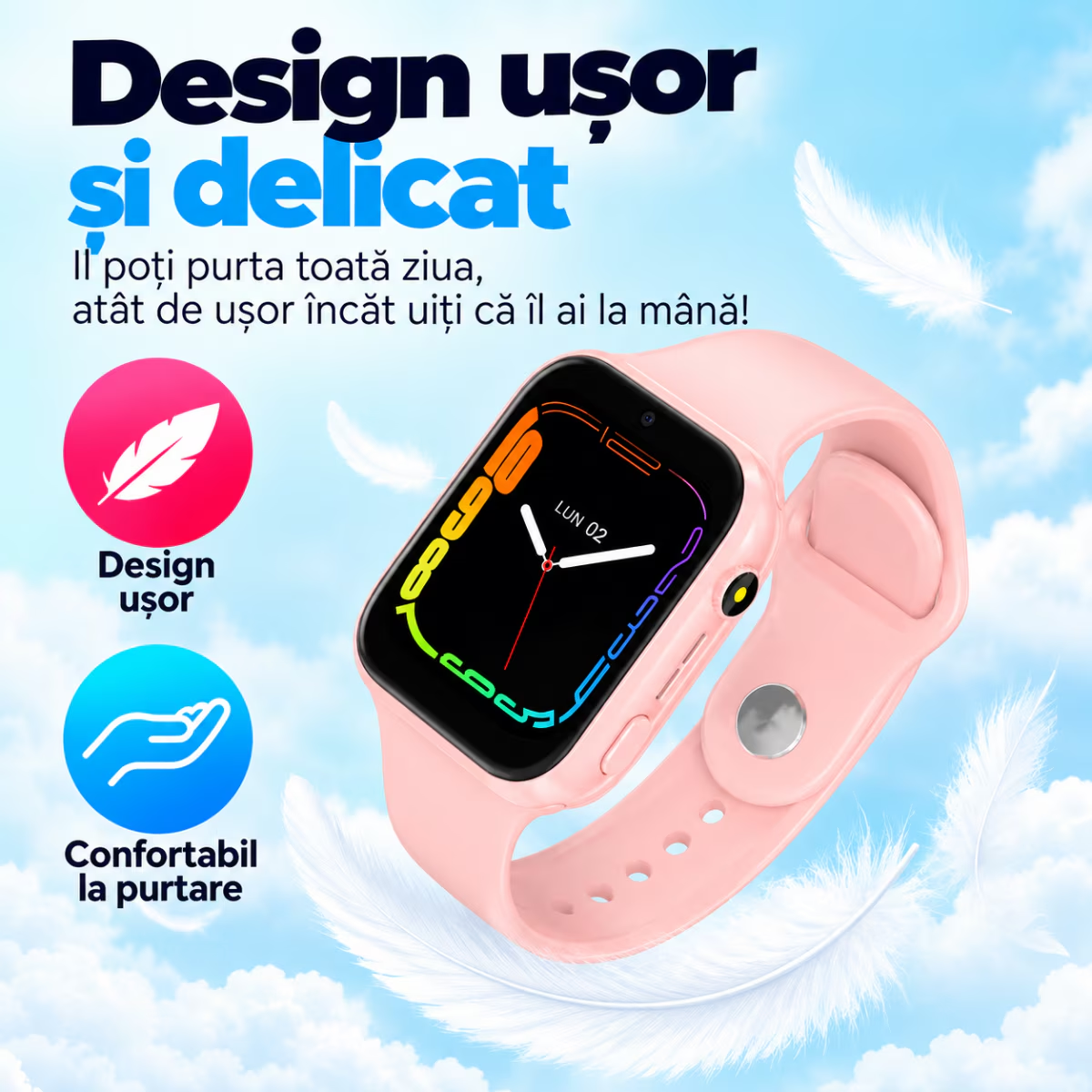 Ceas Smartwatch Copii Cu Localizare W-Fi/LBS Si Telefon Techone X02 Junior, Albastru