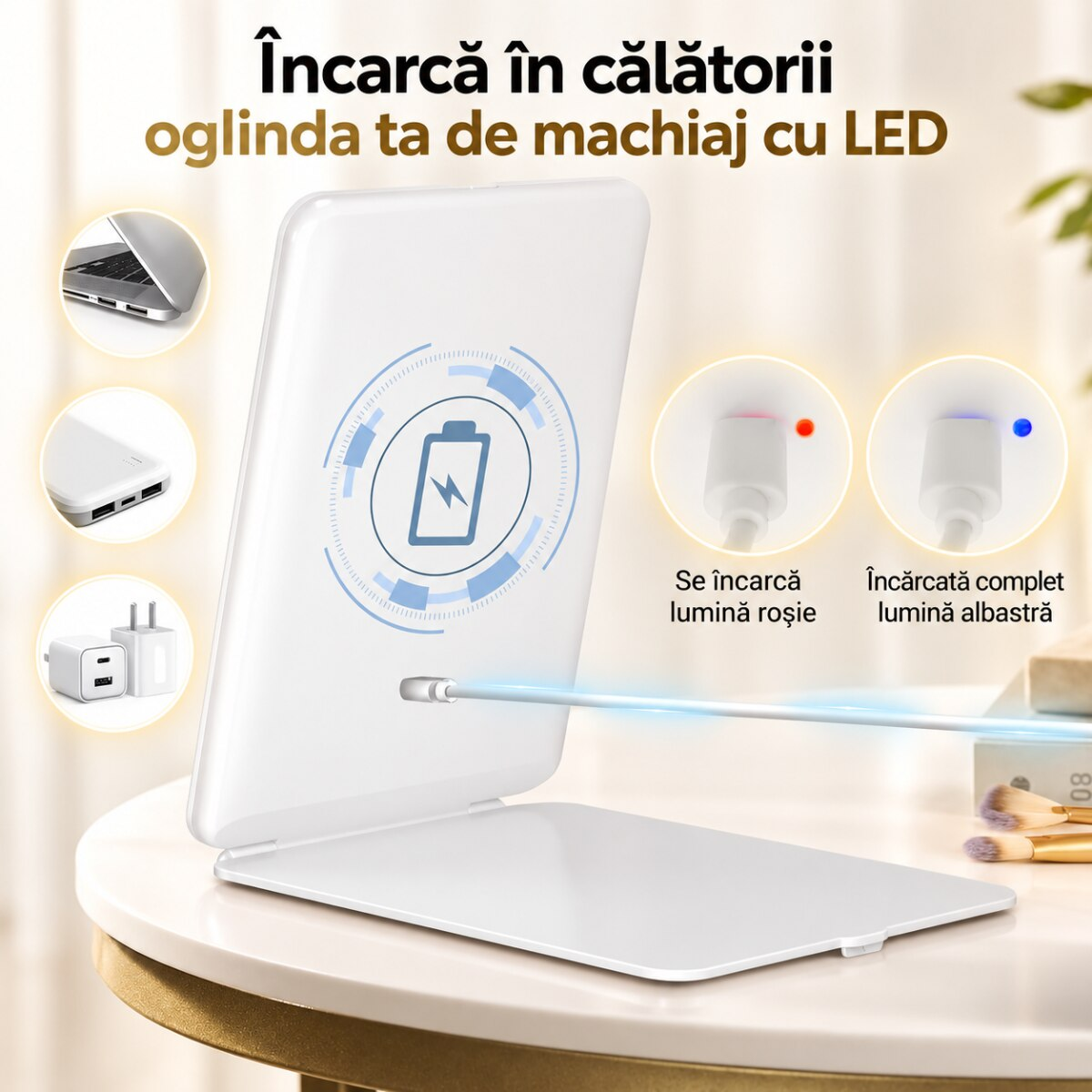 Oglinda Cosmetica Cu Led Pentru Machiaj KD Home GlamMirror