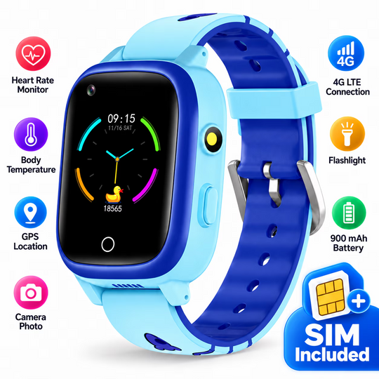 Ceas Smartwatch Copii Cu Localizare GPS Si Telefon Techone T5S Vital Guard, Albastru