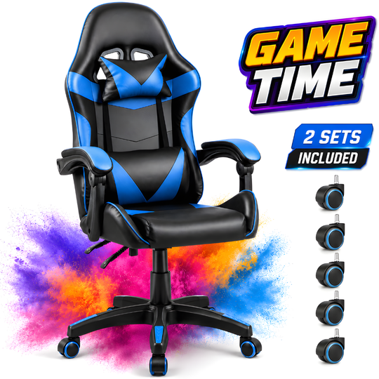 Scaun Gaming Ergonomic KD Home ShadowStrike X1, Albastru