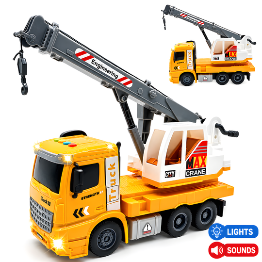 Echipament de Constructie Tip Macara Autopropulsata De Jucarie Pentru Copii KidProtect Crane Runner