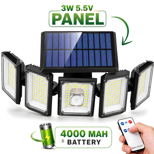 Lampa Solara Cu 5 Proiectoare Techone SolarPentashine
