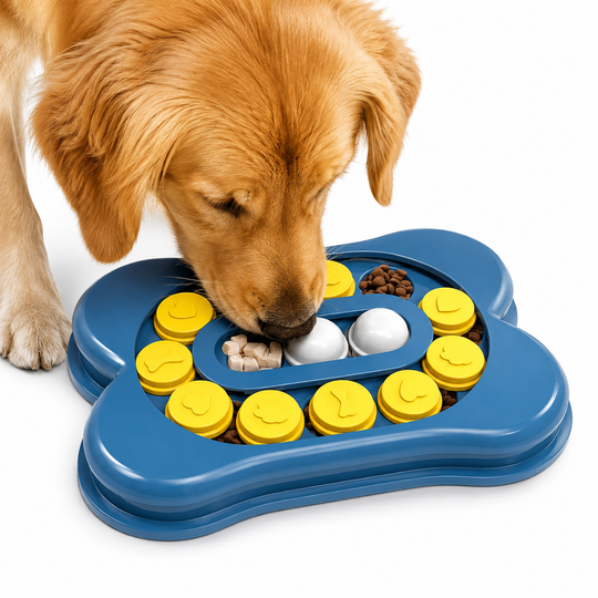 Castron hranire lenta caini si pisici cu puzzle Grunluft HappyPET DT-BY-01