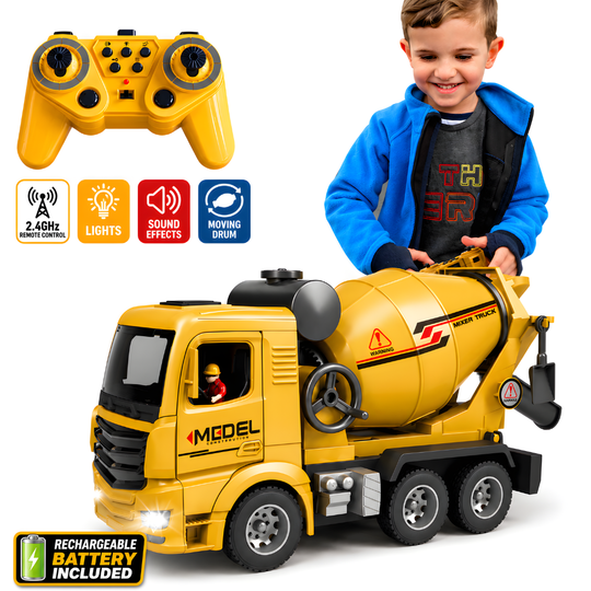 Betoniera Super Realista Cu Telecomanda Pentru Copii KidProtect ConcretePro RC