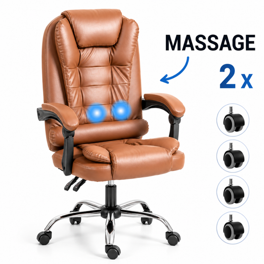 Scaun De Birou Directorial Ergonomic KD Home ErgoLux Regal Comfort, Maro