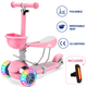 Trotineta copii 3 in 1 KidProtect Ultra Safe, Roz