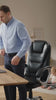 Scaun De Birou Directorial Ergonomic KD Home Prestige Comfort A59, Negru