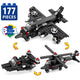 Set de Constructie cu Piese Tip Blocuri Constructie 177 Piese MiniBric 3 in 1 Police Airplane