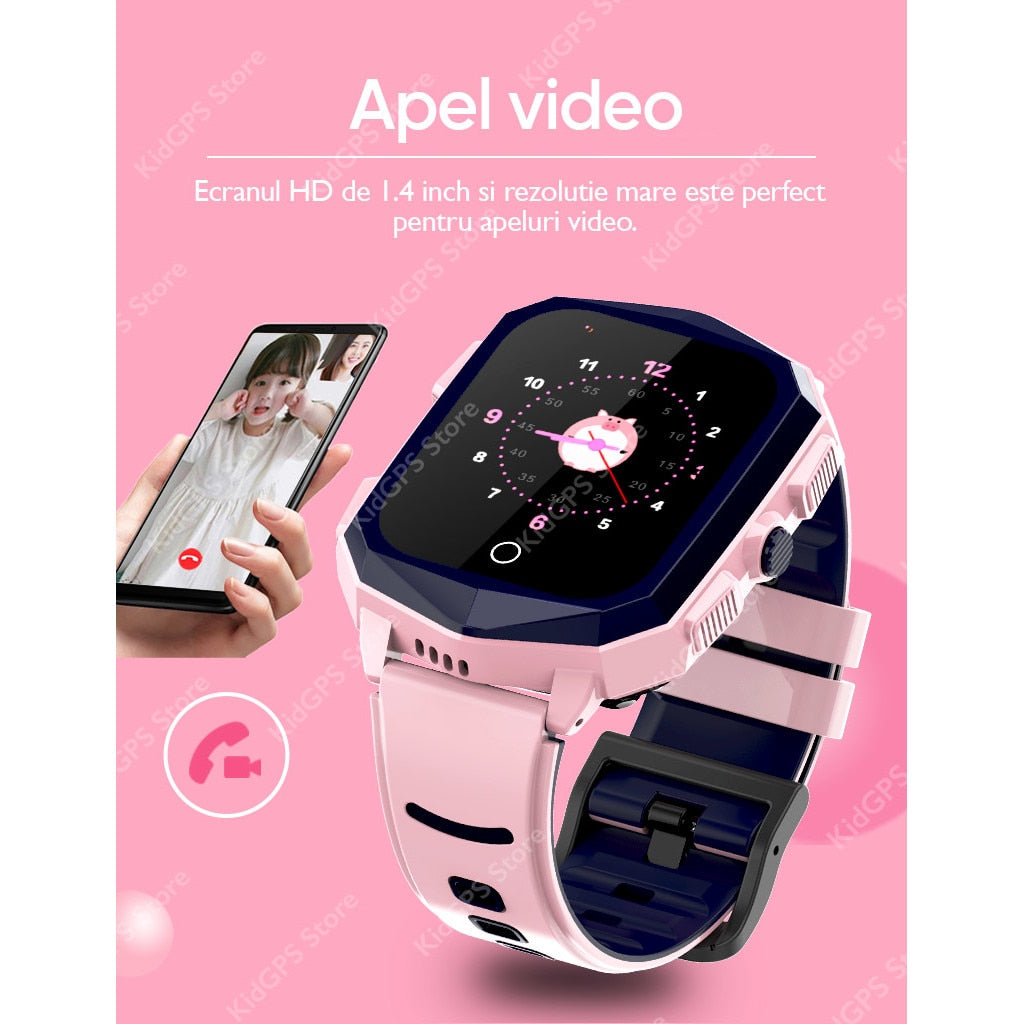 Ceas smartwatch GPS copii Techone™ KT20S 4G, Negru